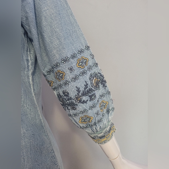 Bob Timberlake Chambray Embroidered Top, BNWT, Size XS - Picture 5 of 8